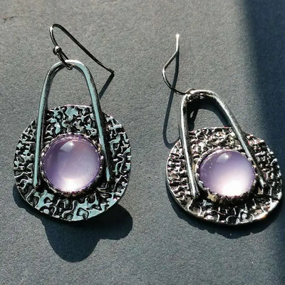 Faith | Lavender Eclipse | Silver Earrings