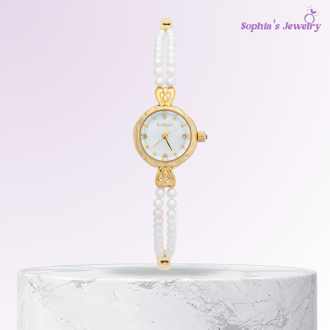 Eve | Gold Pearl Bracelet Women’s Watch