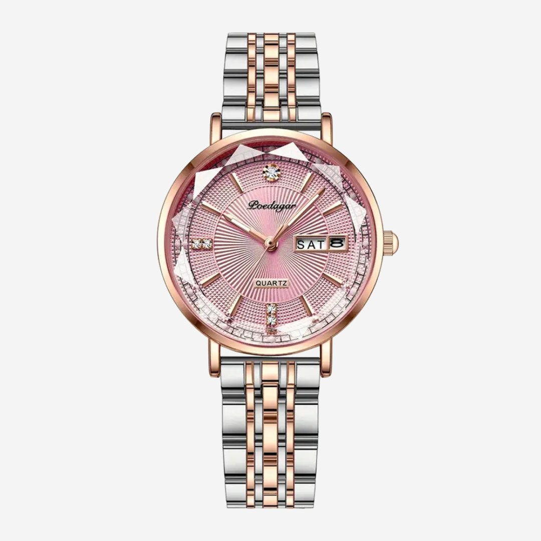 Elena | Two-Tone Crystal Accent Women’s Watch