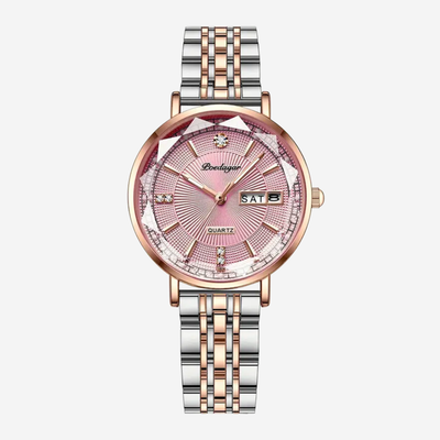 Elena | Two-Tone Crystal Accent Women’s Watch