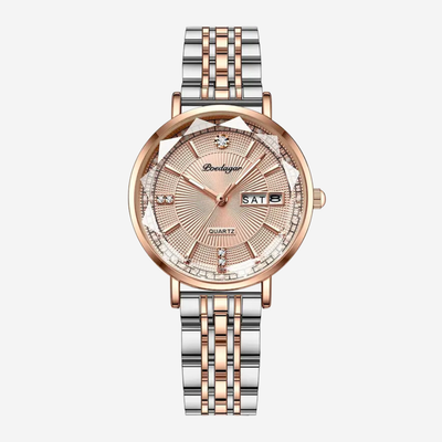 Elena | Two-Tone Crystal Accent Women’s Watch