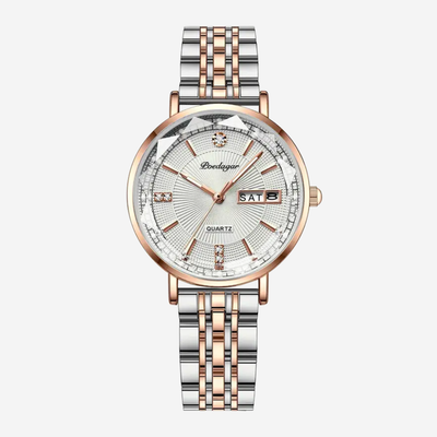 Elena | Two-Tone Crystal Accent Women’s Watch