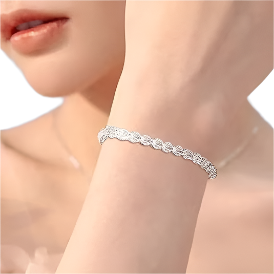 Eden | Minimalist Phoenix Tail | Silver Bracelet