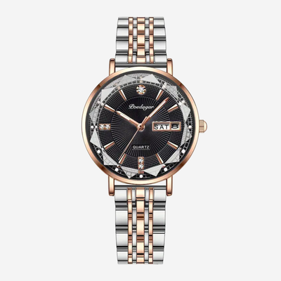 Elena | Two-Tone Crystal Accent Women’s Watch