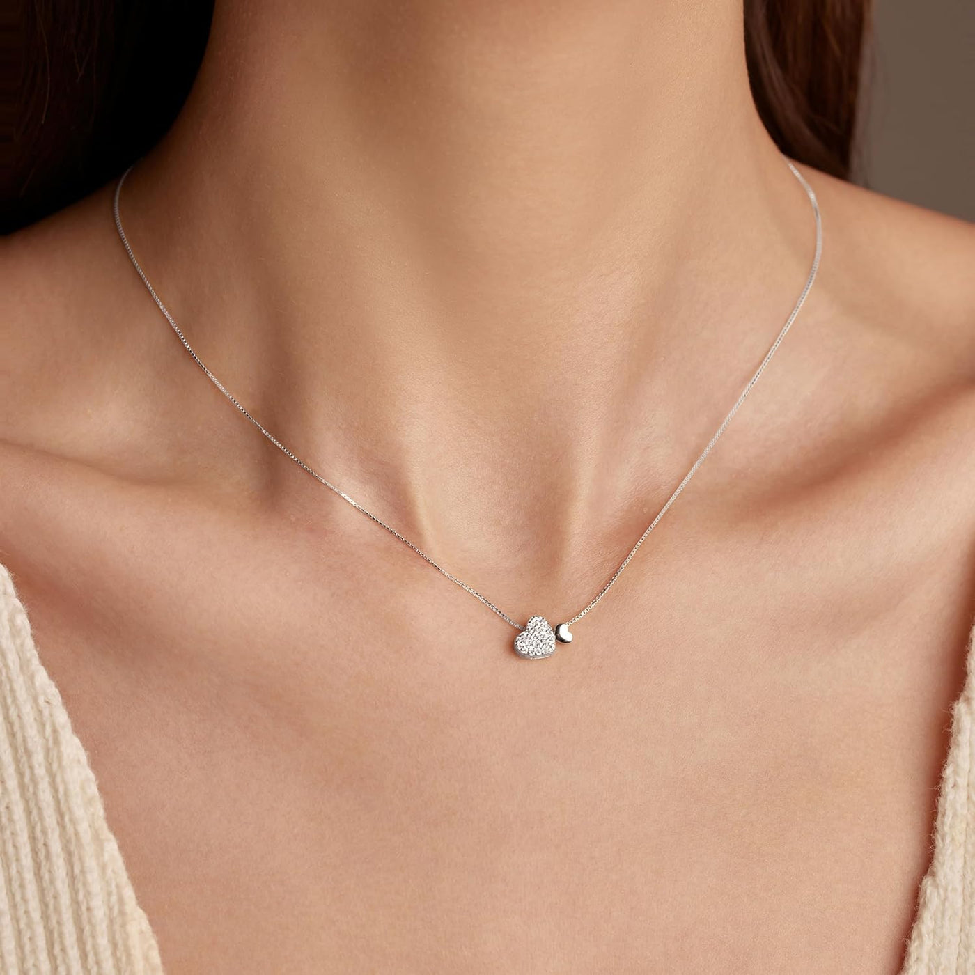 Gabriella | Heart-Inspired | Silver Necklace