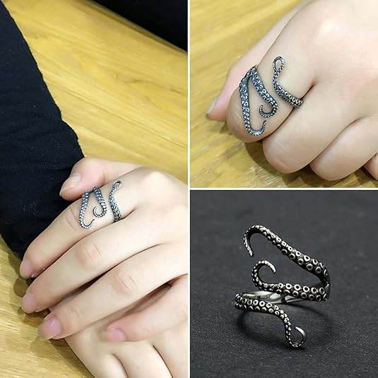 Charina | Bold Octopus Tentacle | Silver Ring