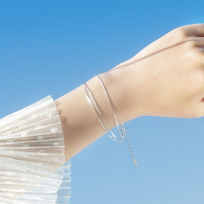 Regina | Multi-Strand Elegance | Silver Bracelet