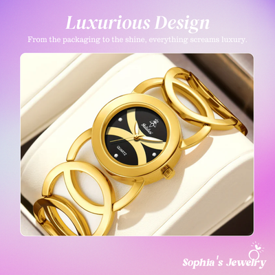Serena | Elegant Interlocking Circle Bracelet Watch