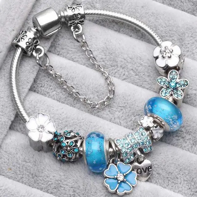 Elara | Twilight Garden | Silver Bracelet