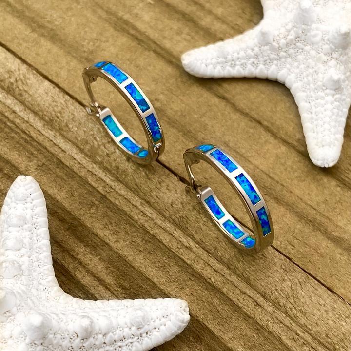 Cassandra | Ocean Dream Opal | Silver Earrings