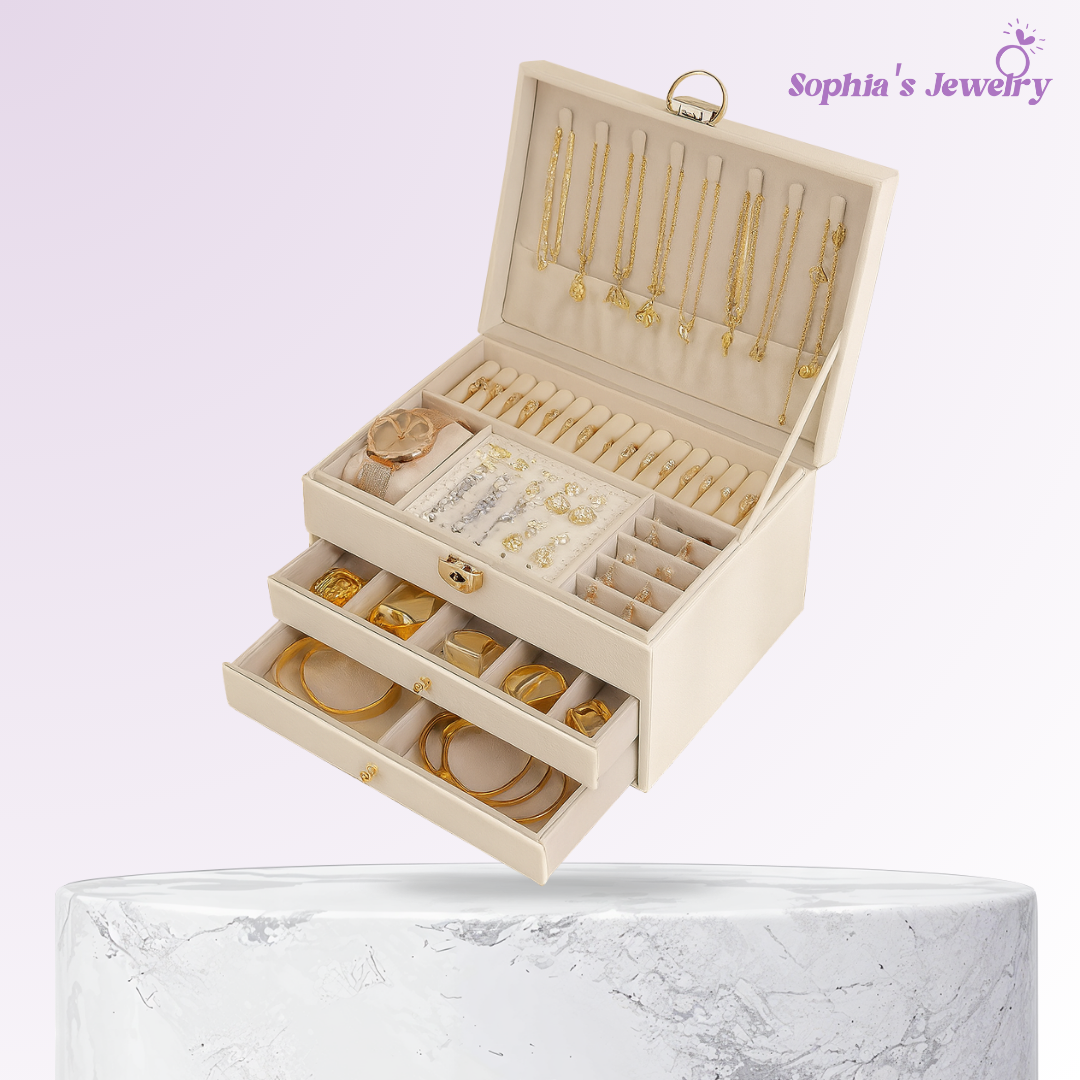 Luxe Harmony | 3-Layer Jewelry Storage Box