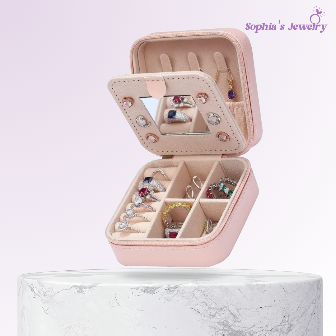Celestia | Luxe Organizer | Jewelry Storage Box with Mirror