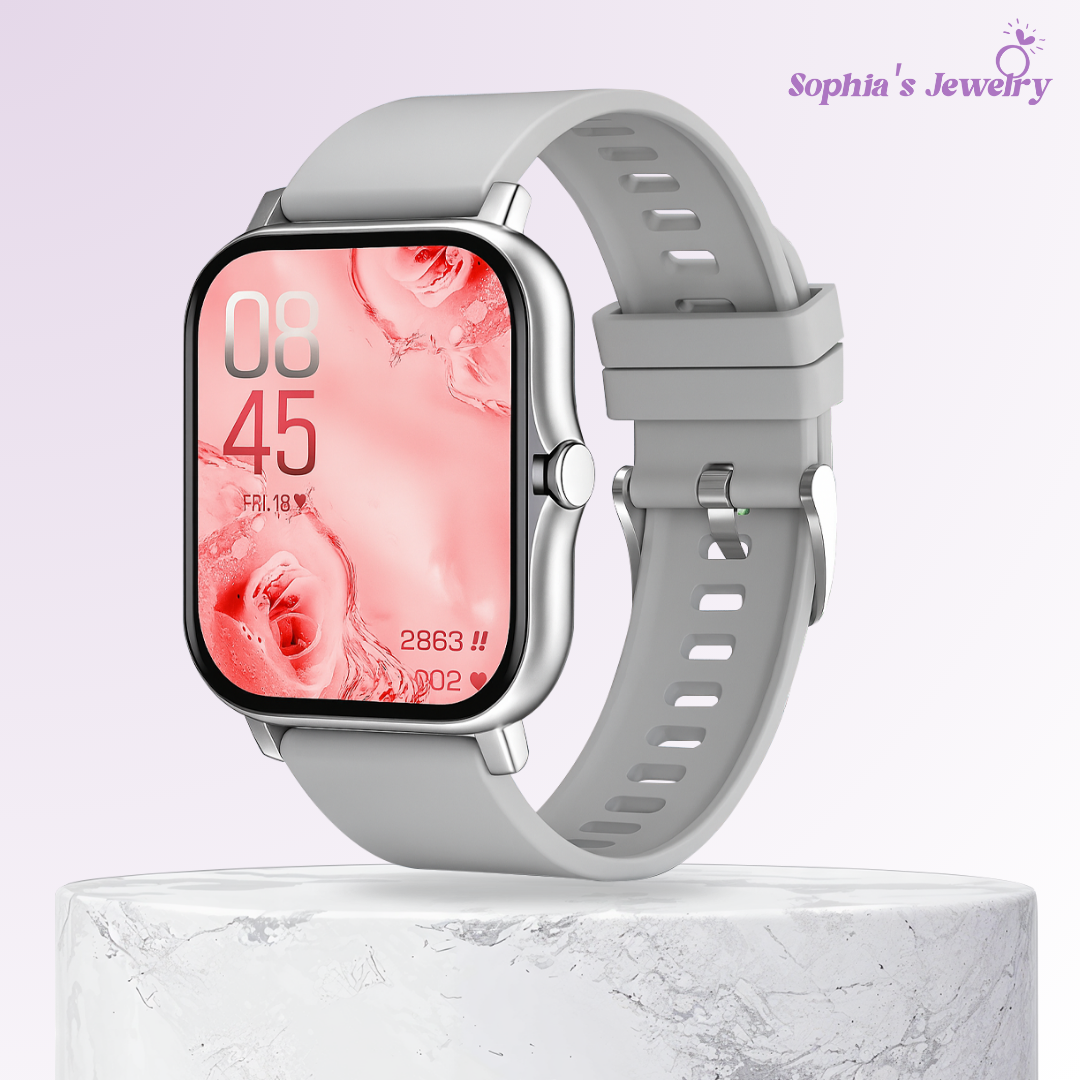 Kaela | Unisex Smartwatch with Glitter Detail & Wireless Calling