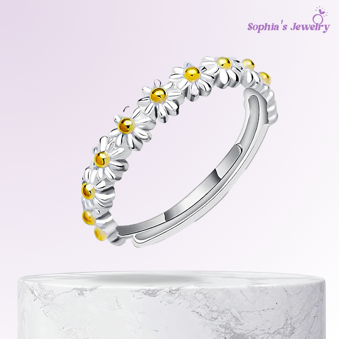 Amara |Daisy Bloom | Silver Ring