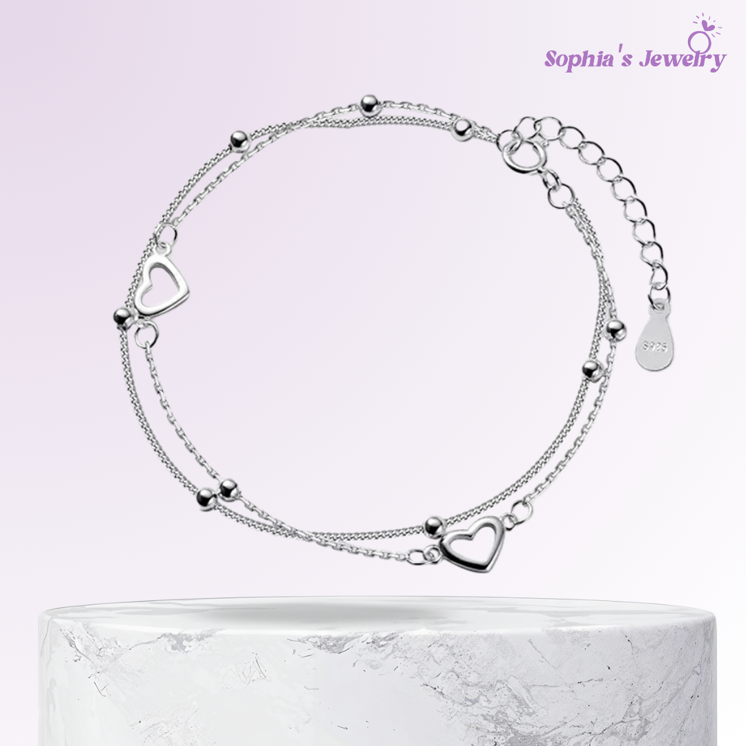 Celine | Heartline Shine | Silver Bracelet