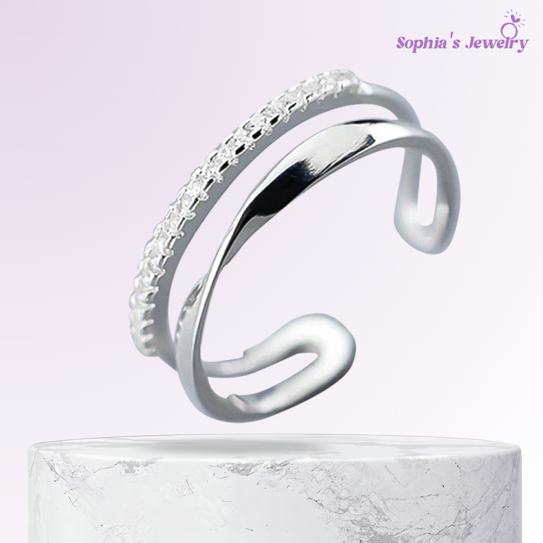Aria | Zirconia Grace Band | Silver Ring