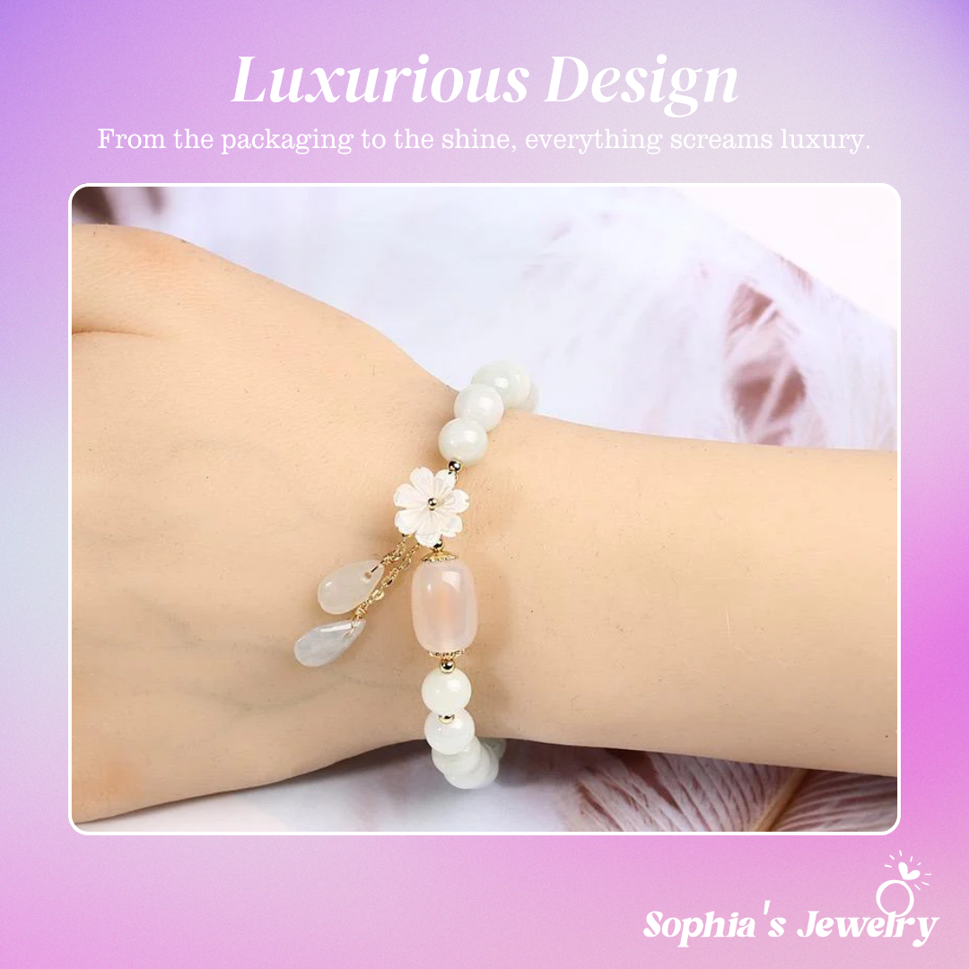 Shirley | Graceful Blooms Pearl | Silver Bracelet