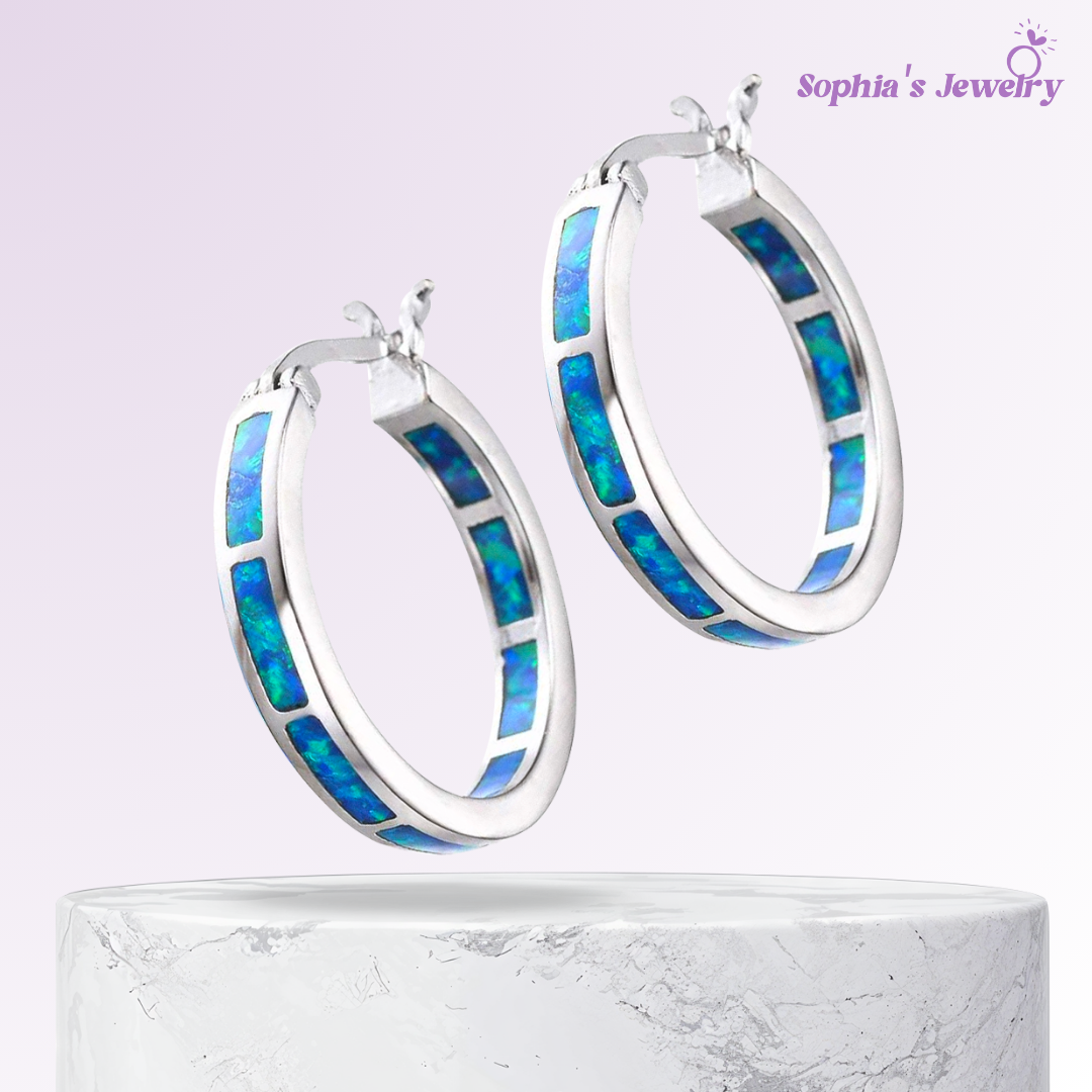 Cassandra | Ocean Dream Opal | Silver Earrings