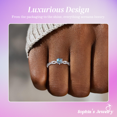Amara | Sapphire Heartlight | Silver Ring