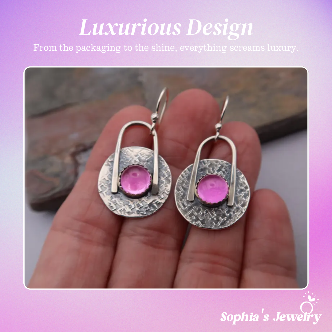 Faith | Lavender Eclipse | Silver Earrings
