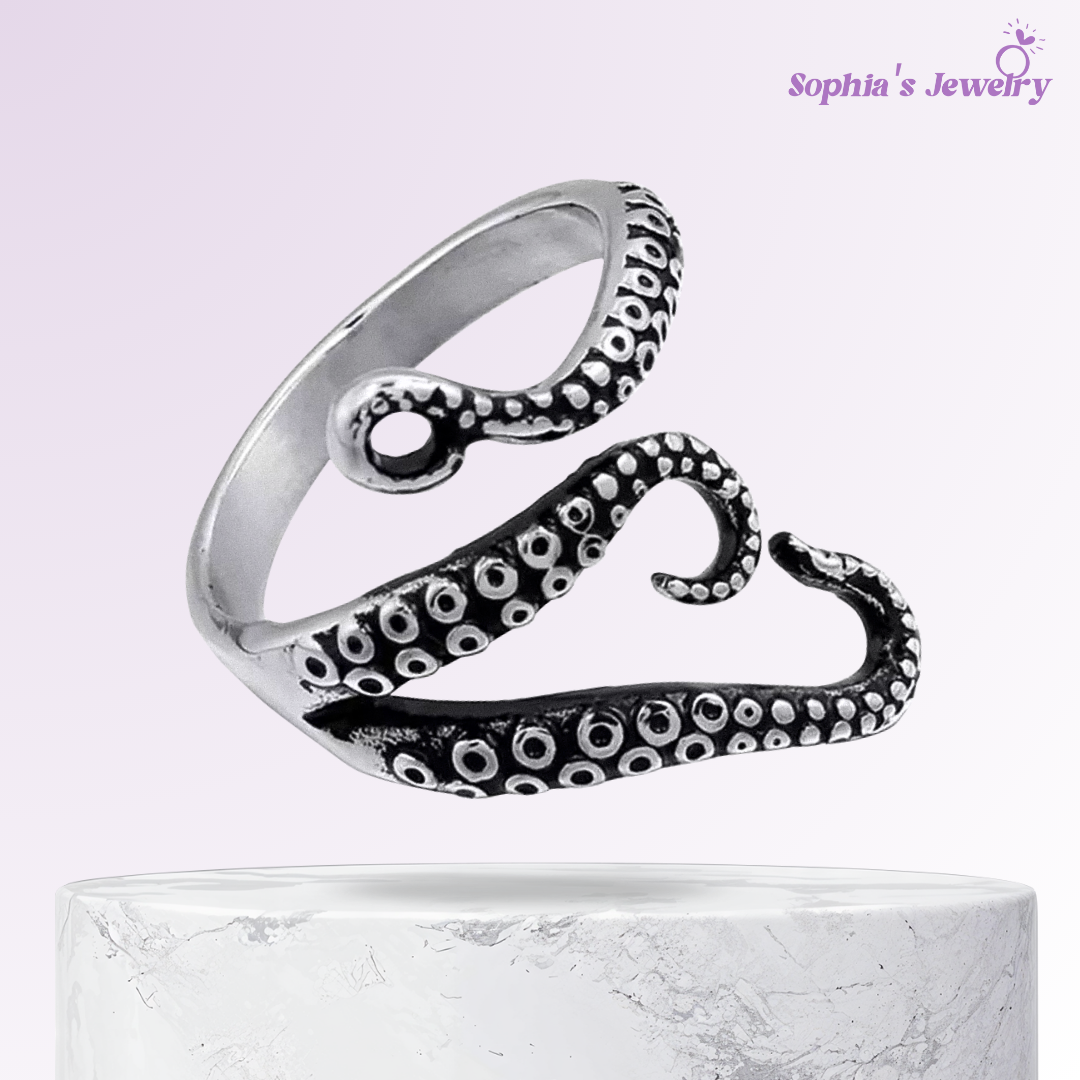 Charina | Bold Octopus Tentacle | Silver Ring