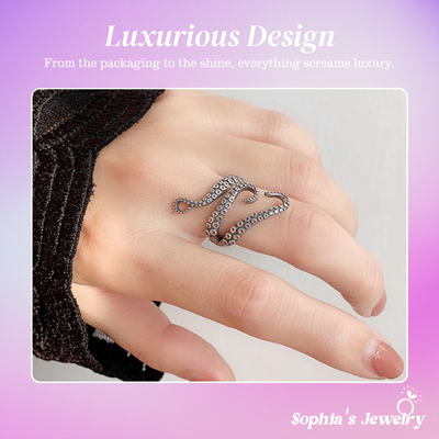 Charina | Bold Octopus Tentacle | Silver Ring