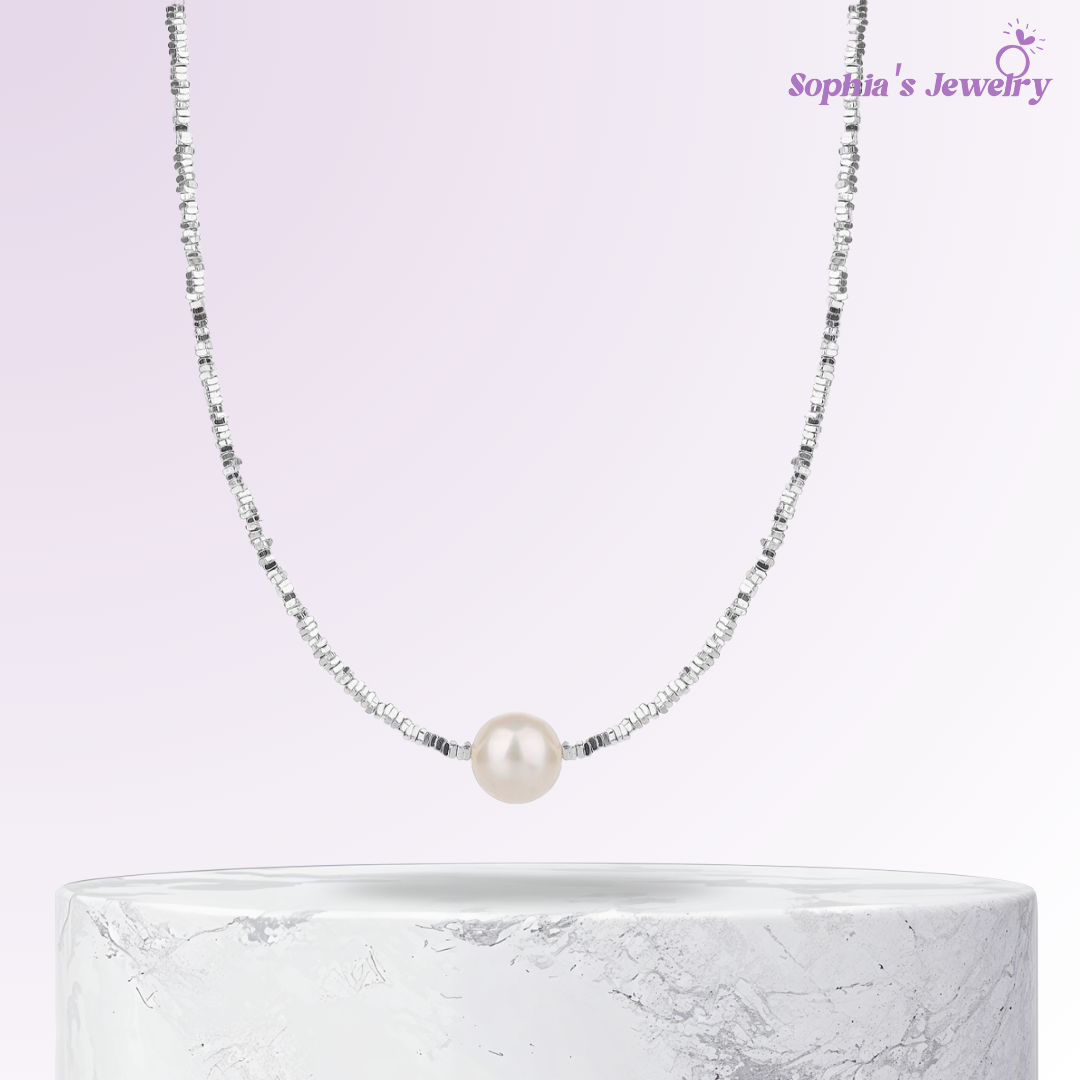 Serenelle | Ivory Grace | Silver Necklace