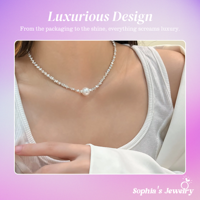 Serenelle | Ivory Grace | Silver Necklace