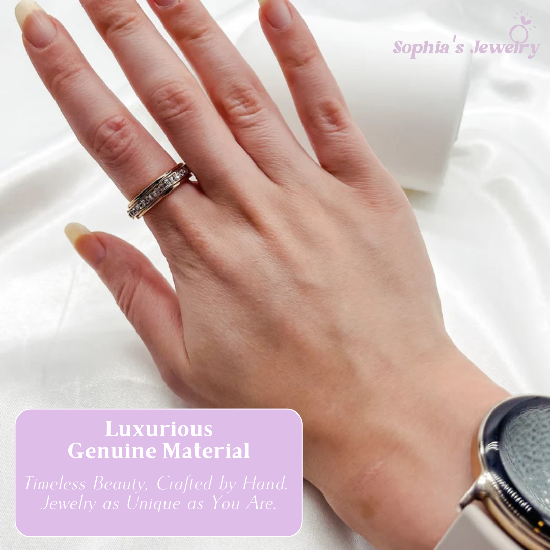 Celestia | Modern Sparkling Crystal Carousel | Silver Ring