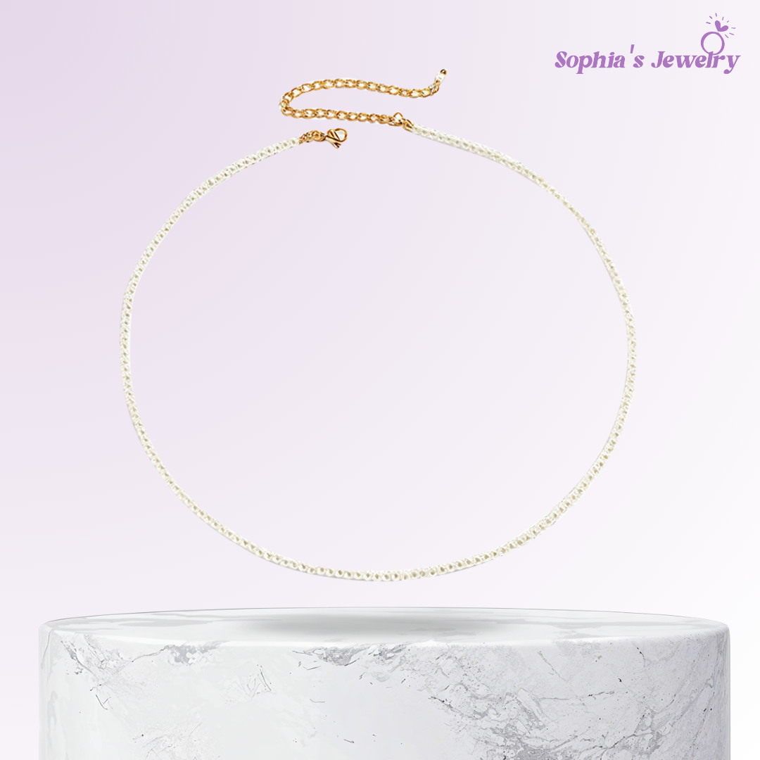 Patricia | Golden Glow | Silver Necklace