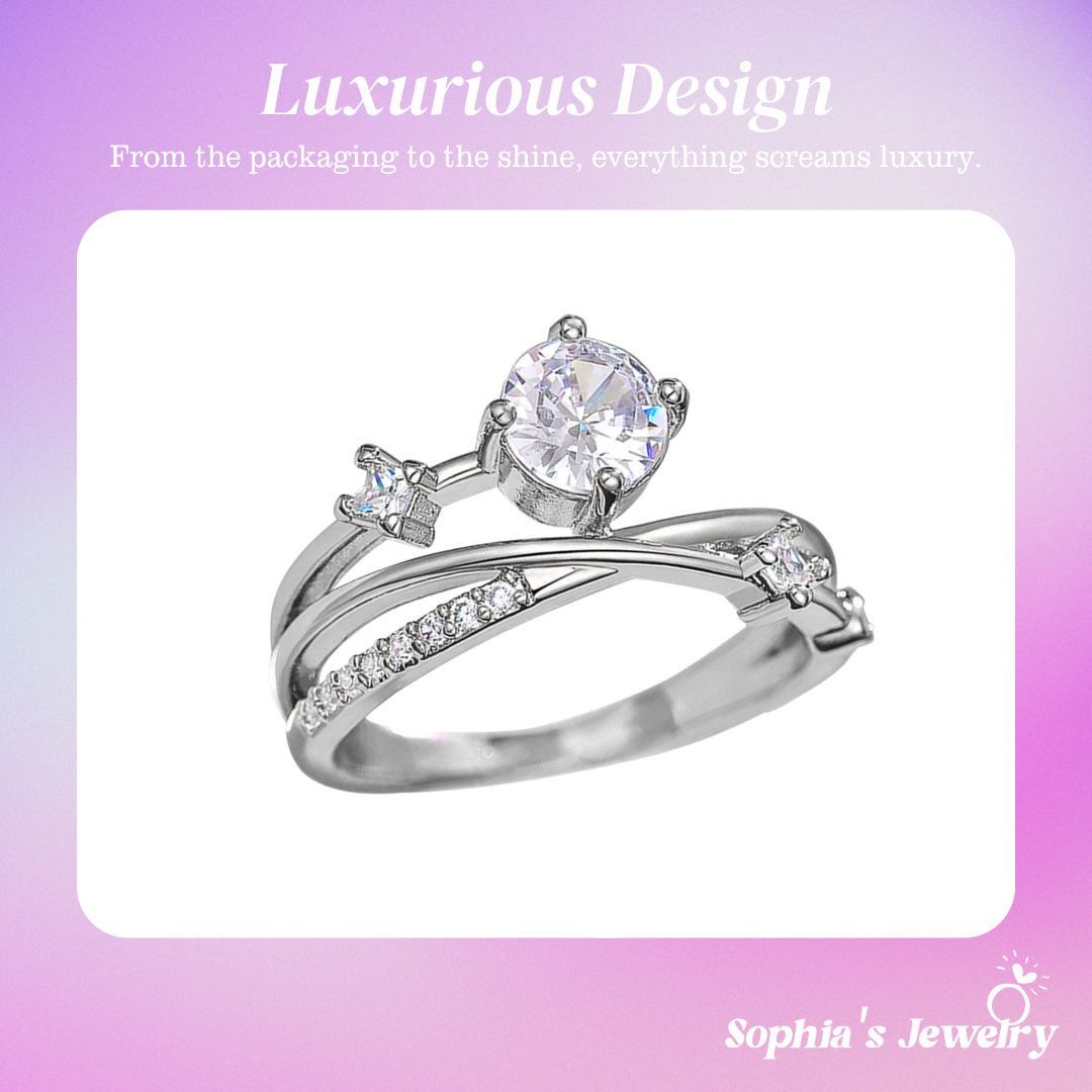 Celeste | Starry Elegance | Silver Ring