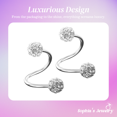 Luna | Sleek Swirl | Silver Earrings