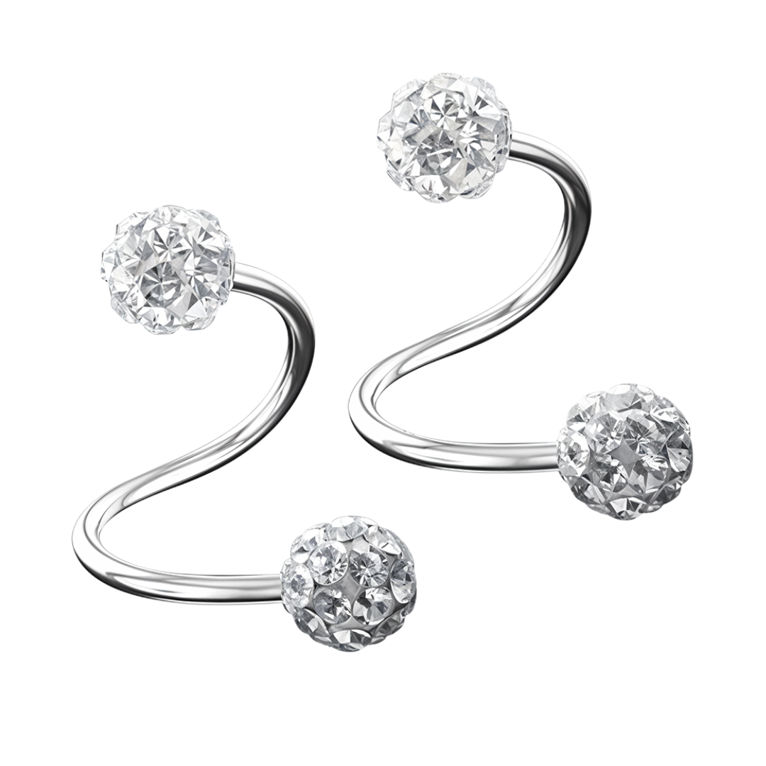 Luna | Sleek Swirl | Silver Earrings