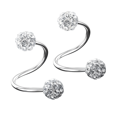 Luna | Sleek Swirl | Silver Earrings