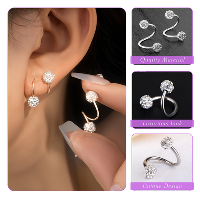 Luna | Sleek Swirl | Silver Earrings