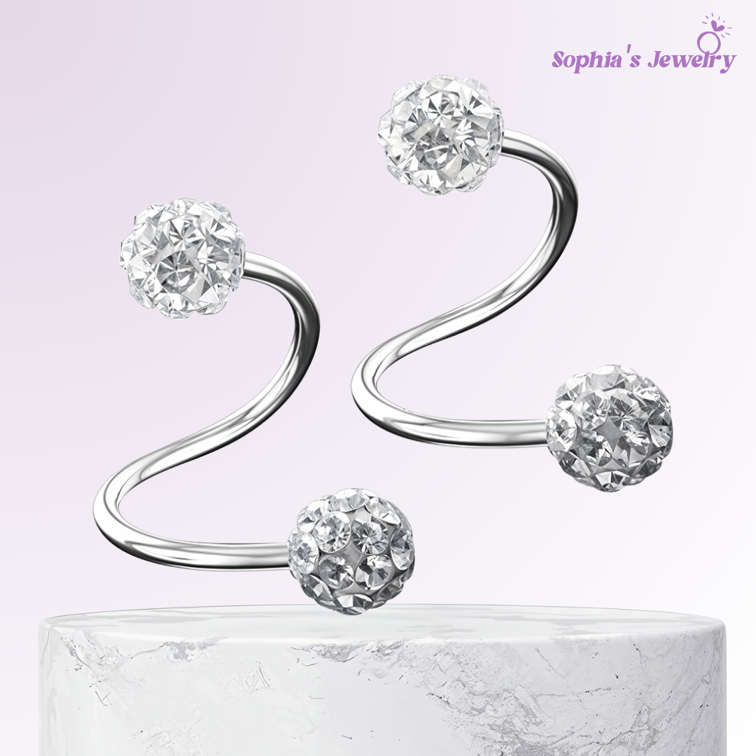 Luna | Sleek Swirl | Silver Earrings