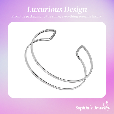 Josephine | Elegant Gleam | Silver Arm Cuff