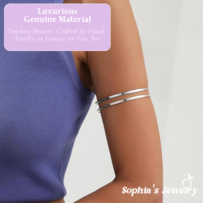 Josephine | Elegant Gleam | Silver Arm Cuff