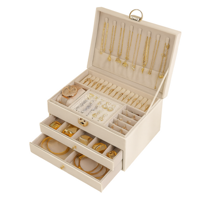 Luxe Harmony | 3-Layer Jewelry Storage Box