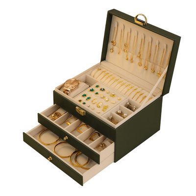 Luxe Harmony | 3-Layer Jewelry Storage Box