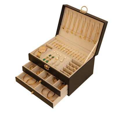 Luxe Harmony | 3-Layer Jewelry Storage Box