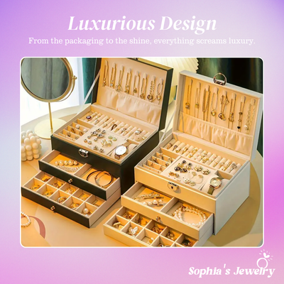 Luxe Harmony | 3-Layer Jewelry Storage Box
