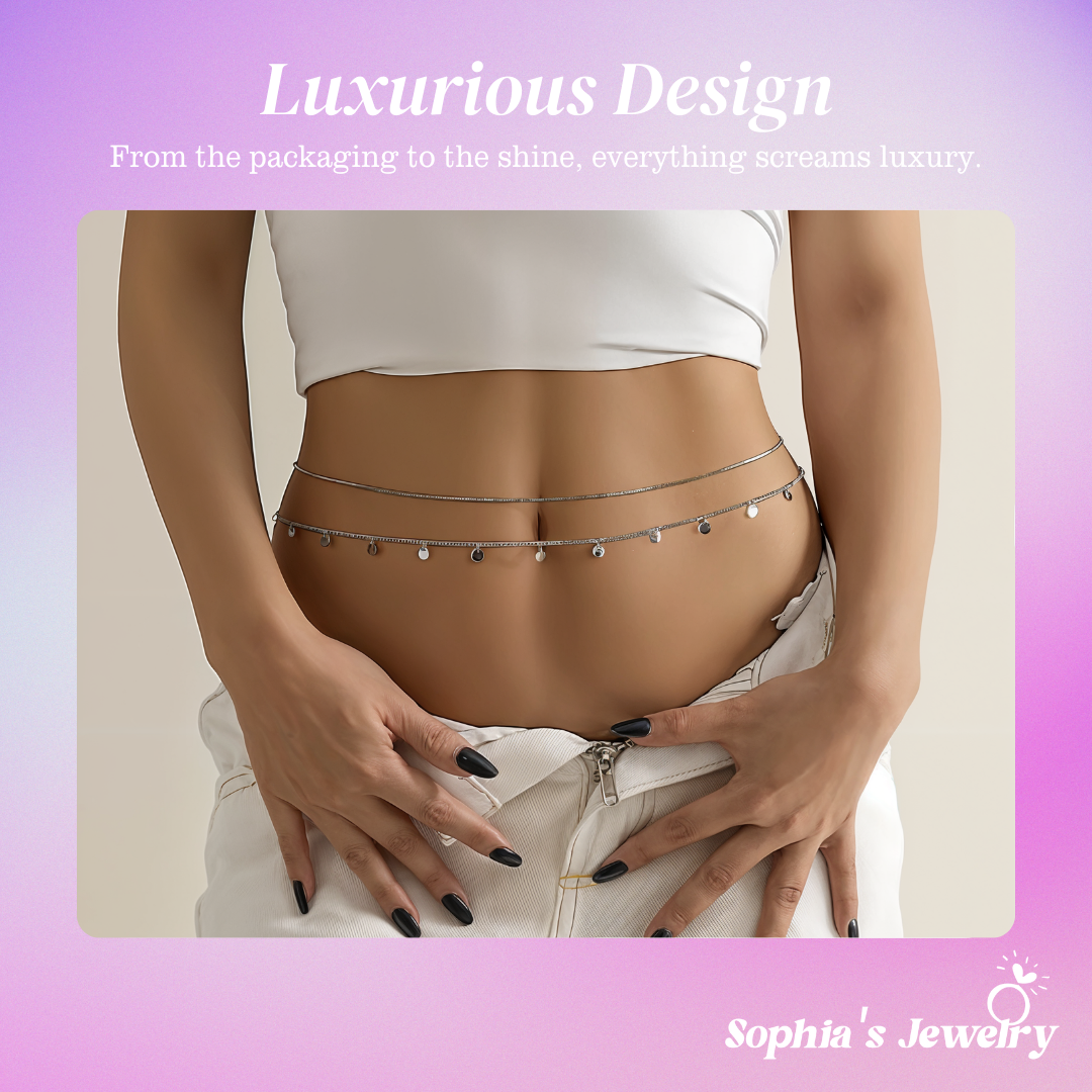 Natalie | Effortless Glam | Silver Body Chain