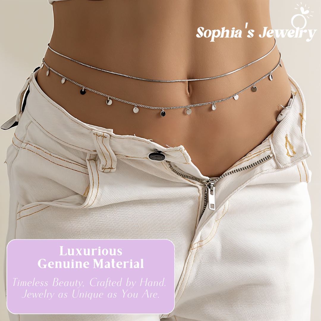 Natalie | Effortless Glam | Silver Body Chain