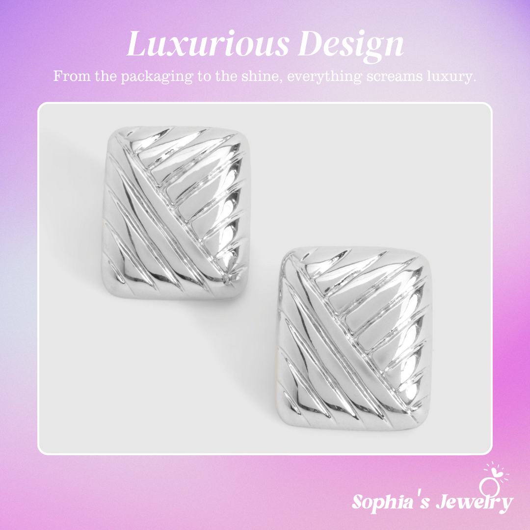 Lina | Everyday Shine Stud | Silver Earrings