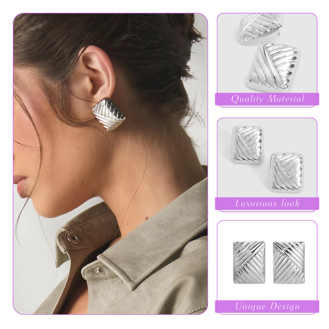Lina | Everyday Shine Stud | Silver Earrings