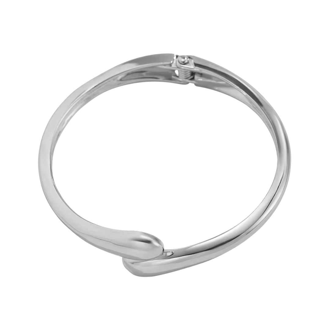 Carrine | Bold Sculpted Cuff with Stylish Statement | Silver Bracelet