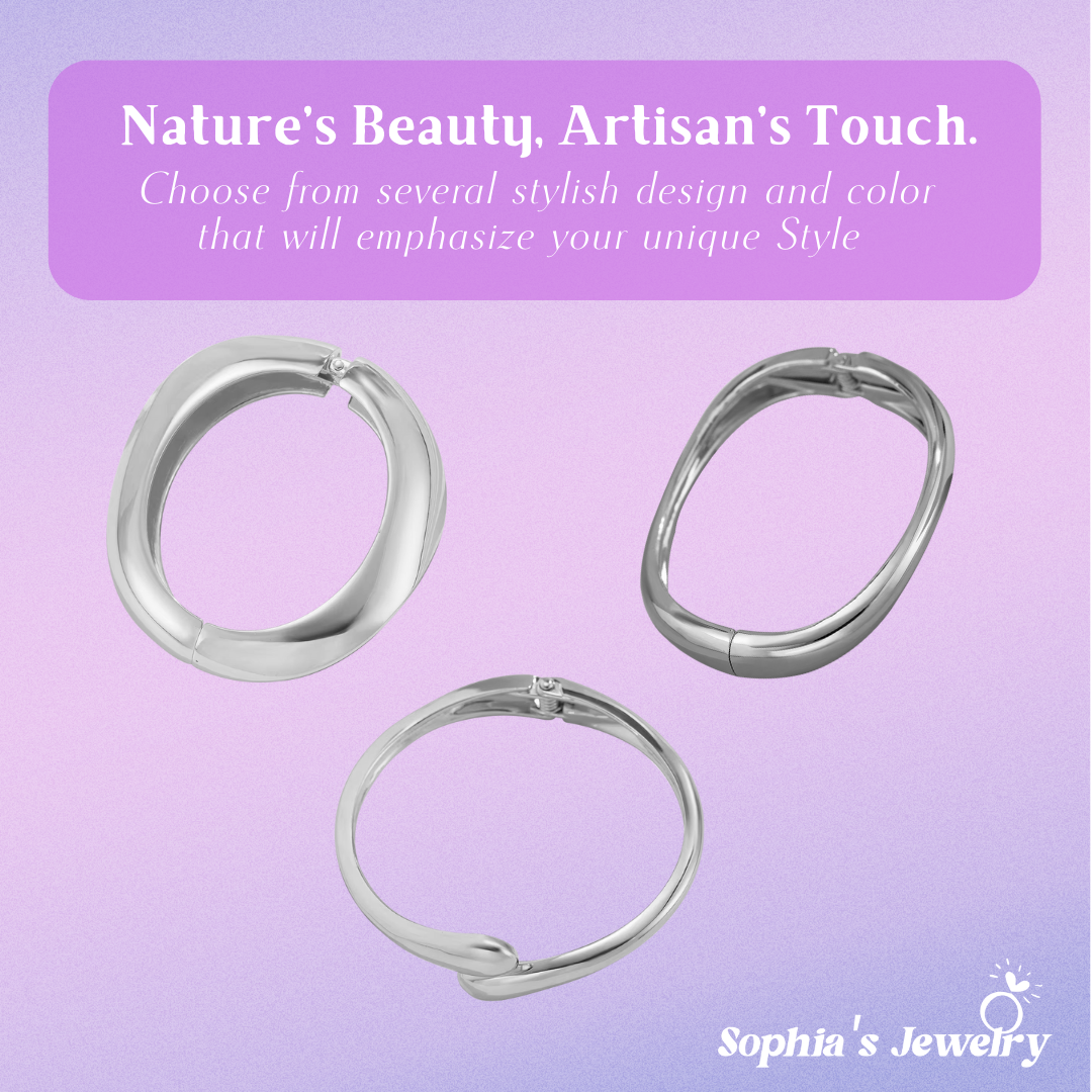 Carrine | Bold Sculpted Cuff with Stylish Statement | Silver Bracelet