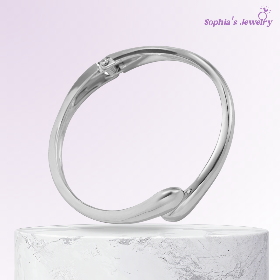 Carrine | Bold Sculpted Cuff with Stylish Statement | Silver Bracelet