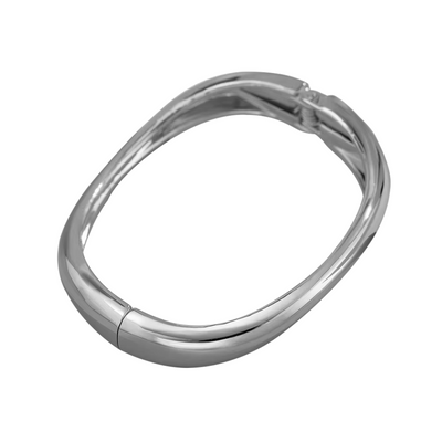 Carrine | Bold Sculpted Cuff with Stylish Statement | Silver Bracelet